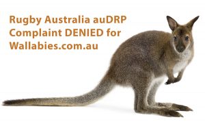 wallabies qantas rugby australia domain name complaint denied